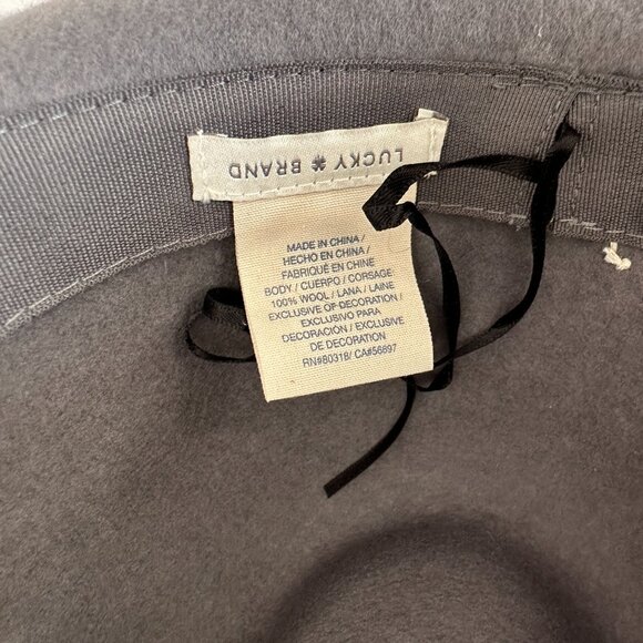 Lucky Brand Milagro & Stitch Grey Wool Boho Hat With Embellished Band - Picture 6 of 8